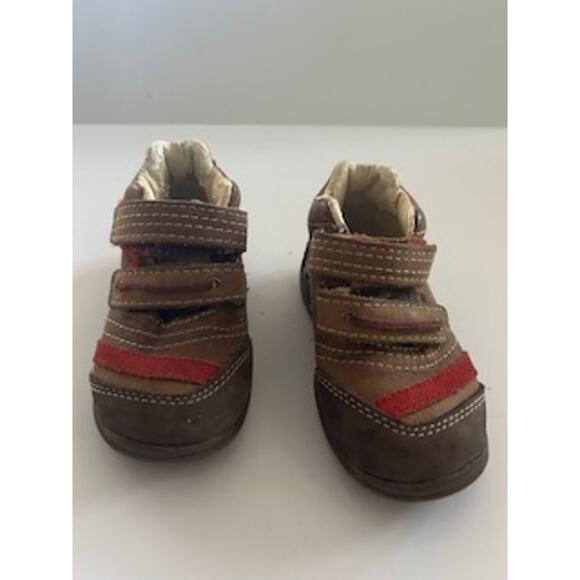 UMI Kids Toddler Baby Challenge High Top Hiking Boots Leather Size 5.5 Brown - Picture 1 of 8